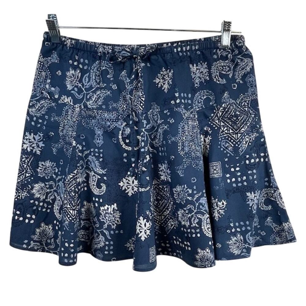 Lucky Brand cotton bandana print, two tiered mini skirt
